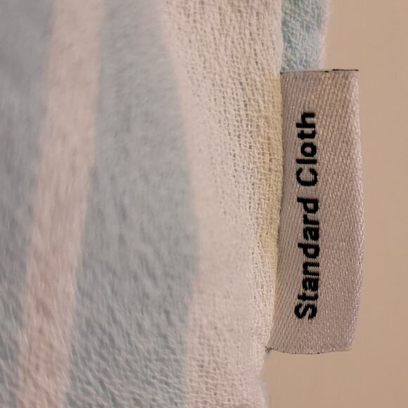 NWT Standard Cloth Men's Button Down Shirt Blue White Striped Short Sleeve Small - Picture 8 of 12